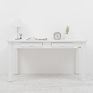 [White] 1450 원목 책상 테이블