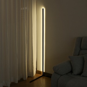 [박스만스크래치] 침실 거실 인테리어 LED 수면 무드등 코너 장스탠드 조명 플로어 램프(블랙)
