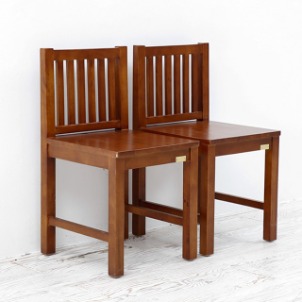 [스크래치H등급][Natural] L자 원목 식탁 보조 의자