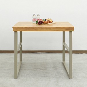 [미세스크래치][Loydn Retro] 고무나무 원목 2인용 850 원목 식탁 테이블